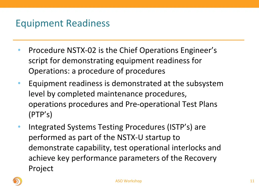 equipment readiness