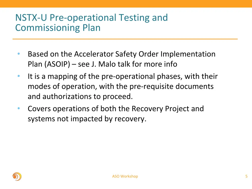 nstx u pre operational testing and commissioning