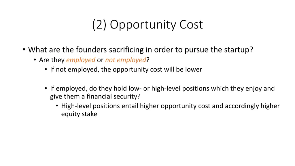 2 opportunity cost