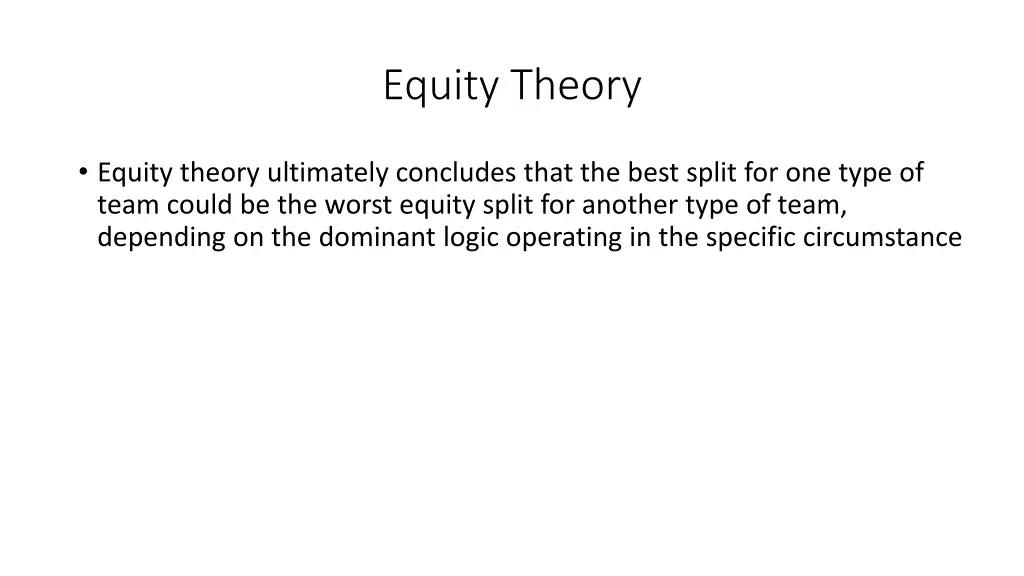 equity theory 1
