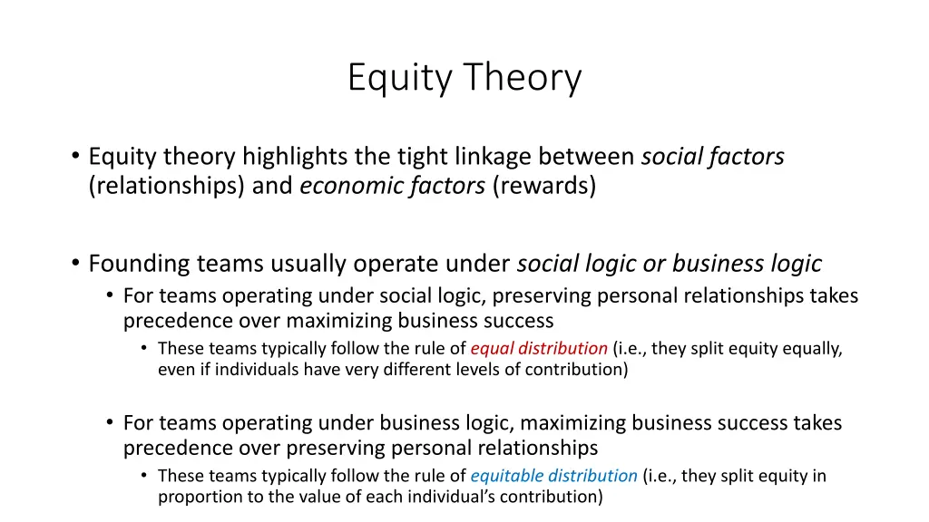 equity theory