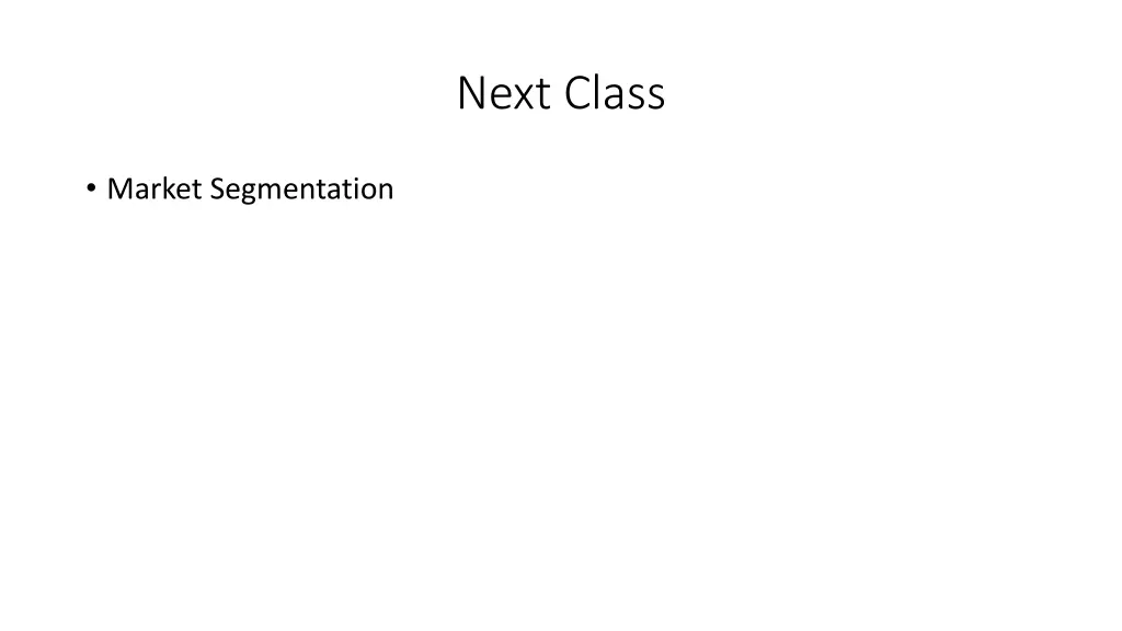 next class