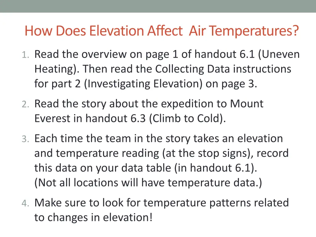how does elevation affect air temperatures