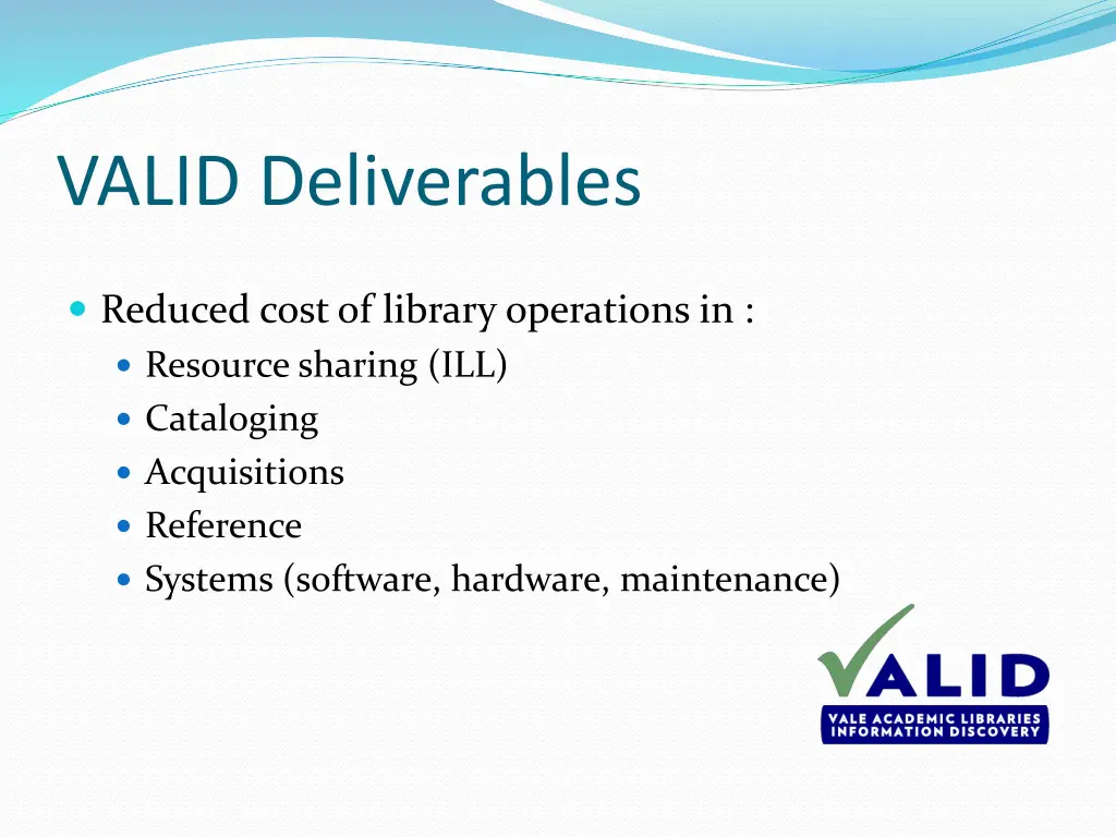 valid deliverables 1