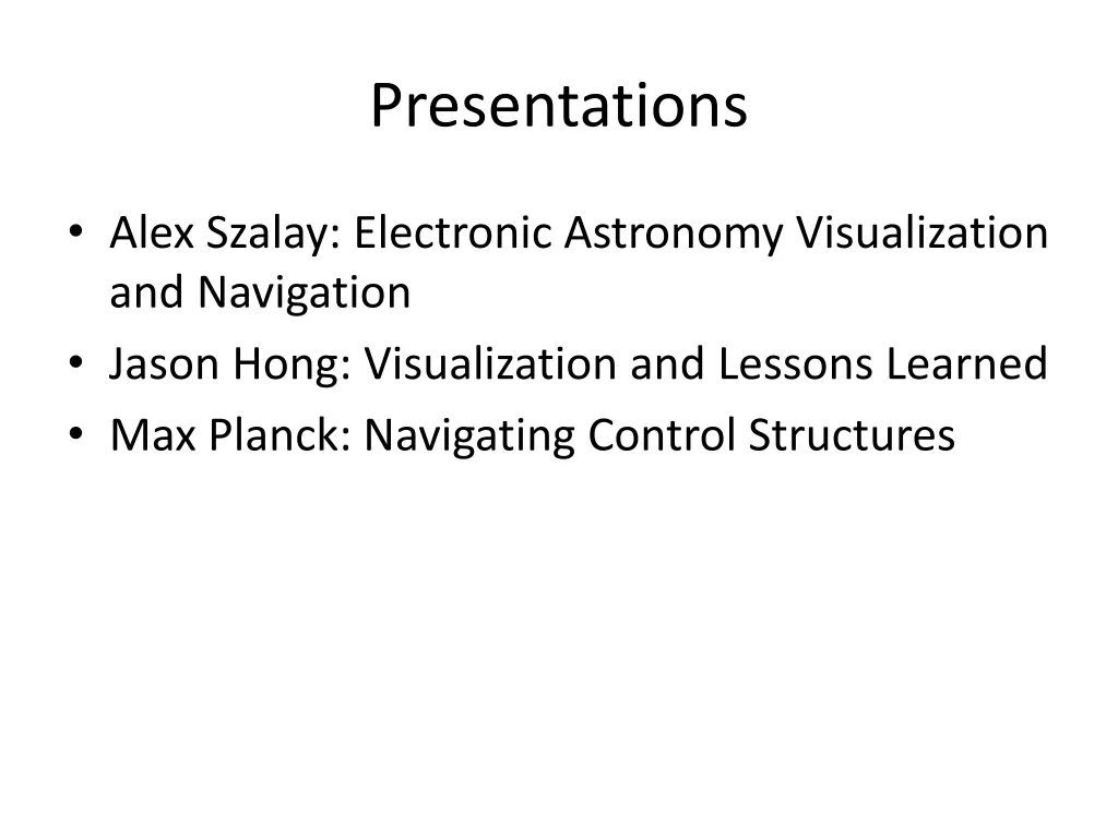 presentations