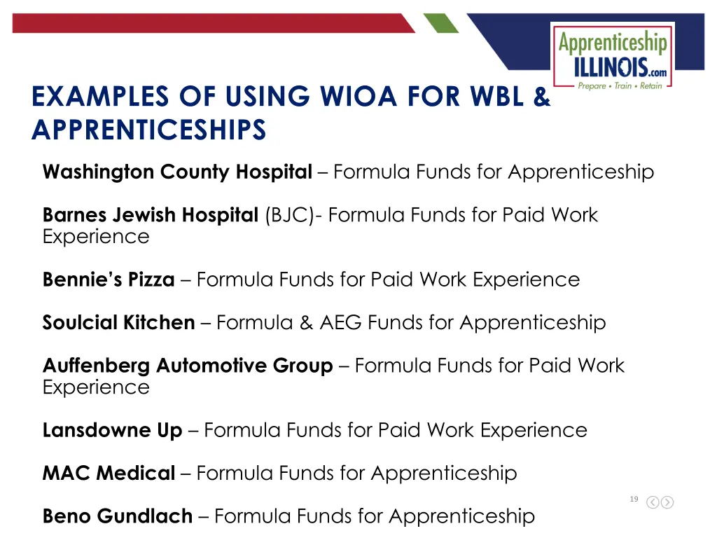 examples of using wioa for wbl apprenticeships