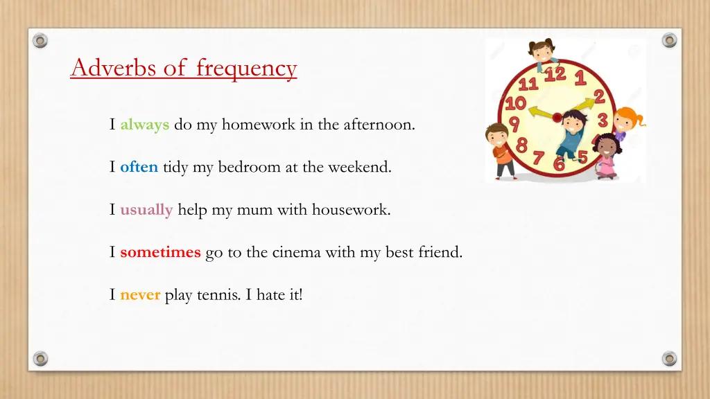 adverbs of frequency