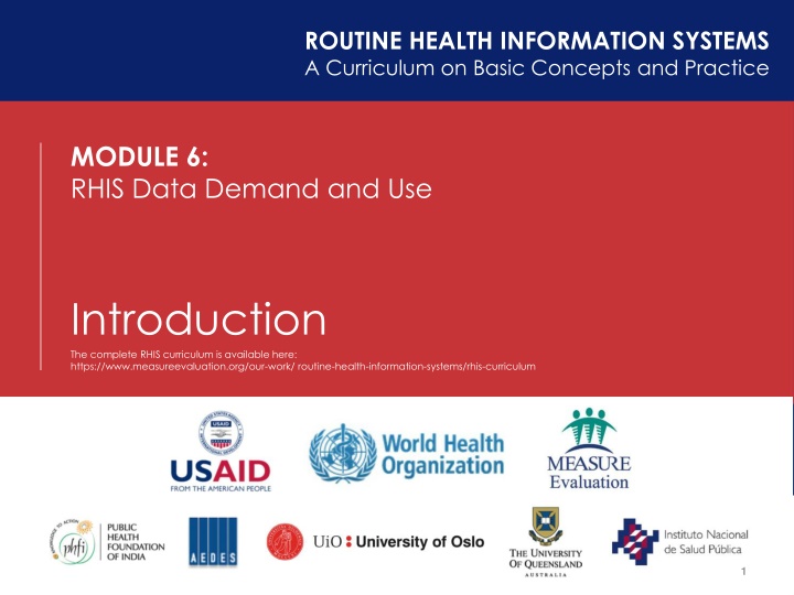 routine health information systems a curriculum