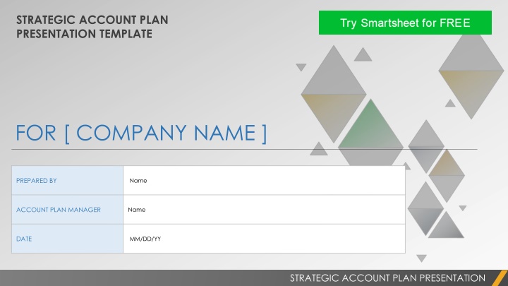 strategic account plan presentation template
