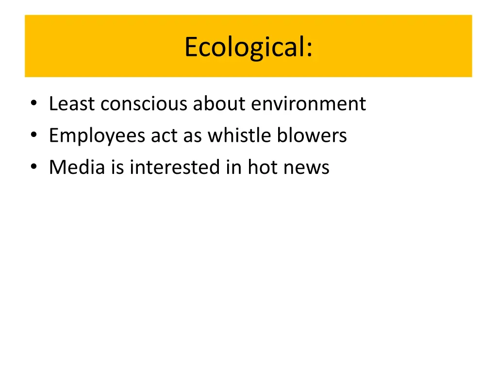 ecological