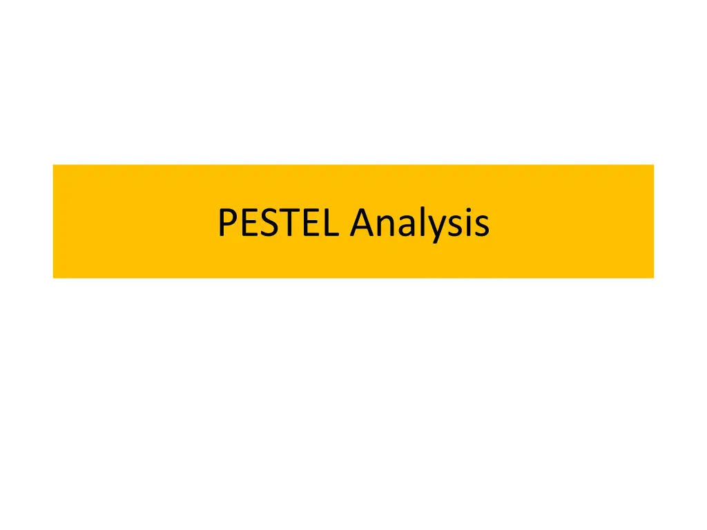 pestel analysis