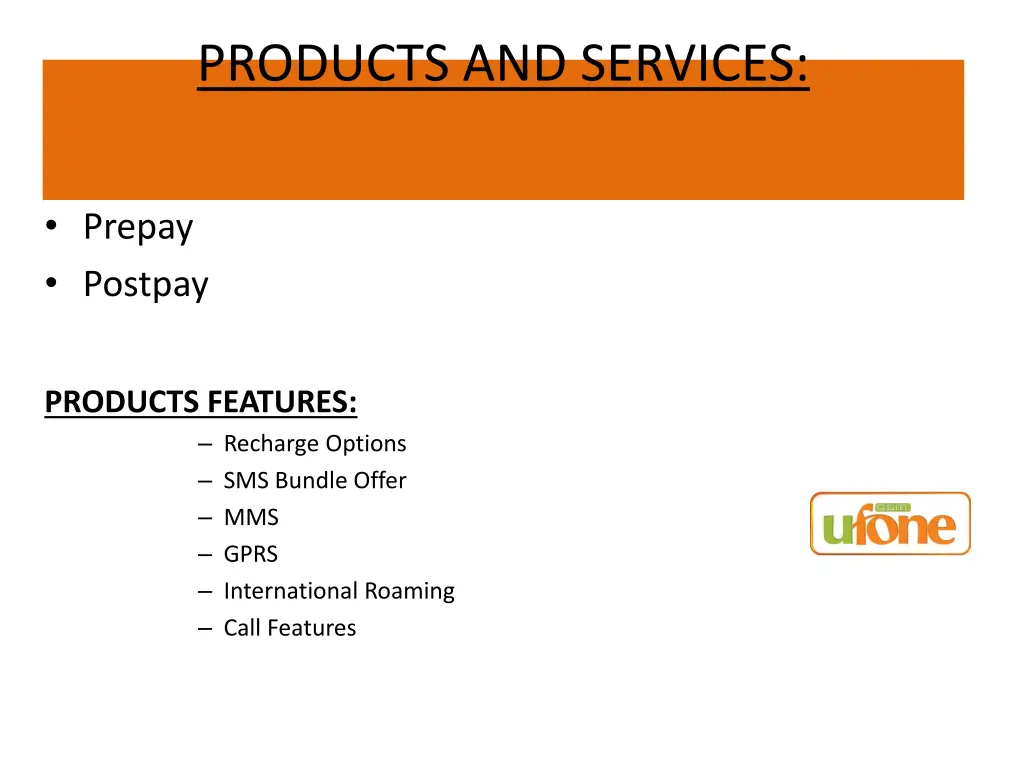 products and services