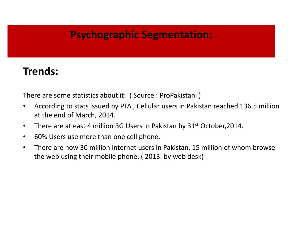 psychographic segmentation