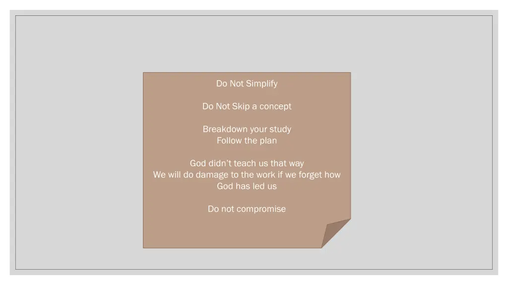do not simplify