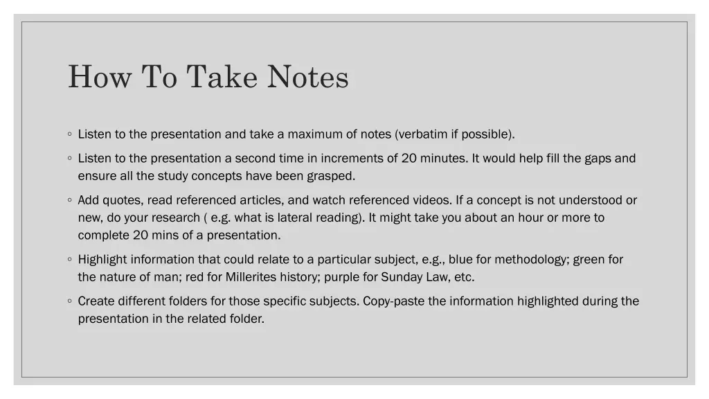how to take notes