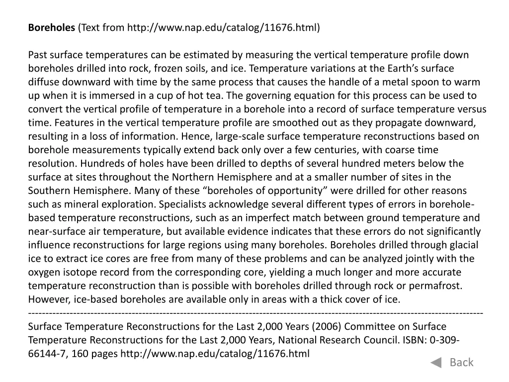 boreholes text from http www nap edu catalog
