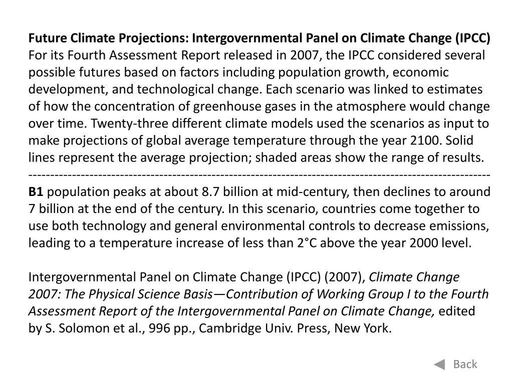 future climate projections intergovernmental 1