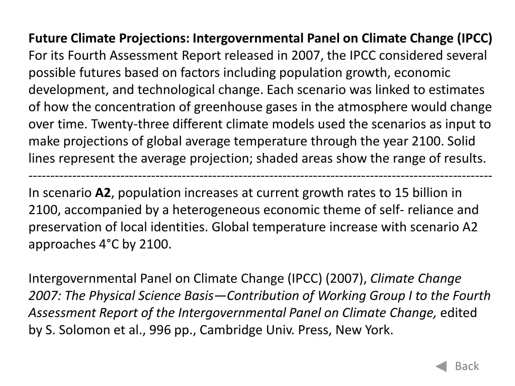 future climate projections intergovernmental 3