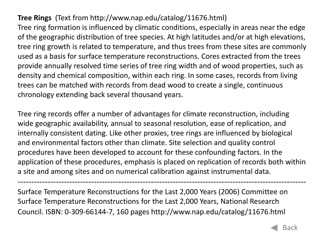 tree rings text from http www nap edu catalog