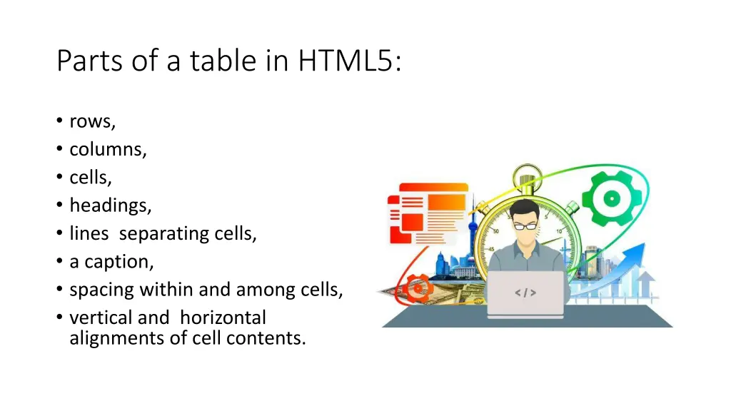 parts of a table in html5