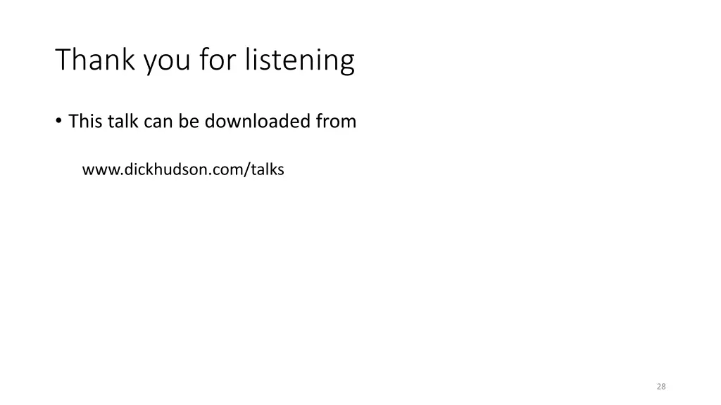 thank you for listening