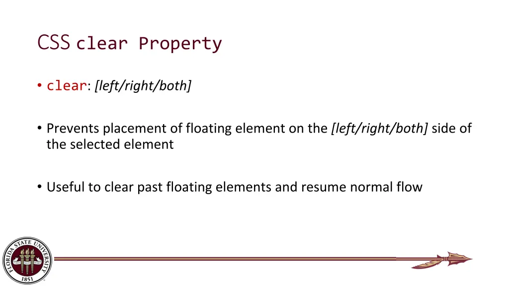 css clear property