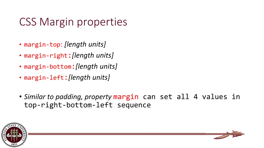 css margin properties