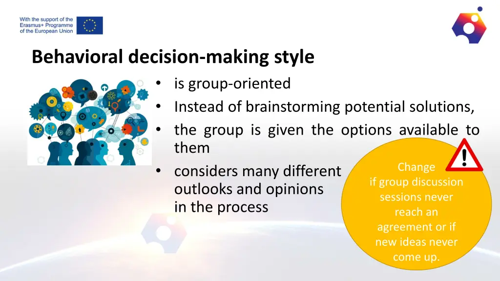 behavioral decision making style is group