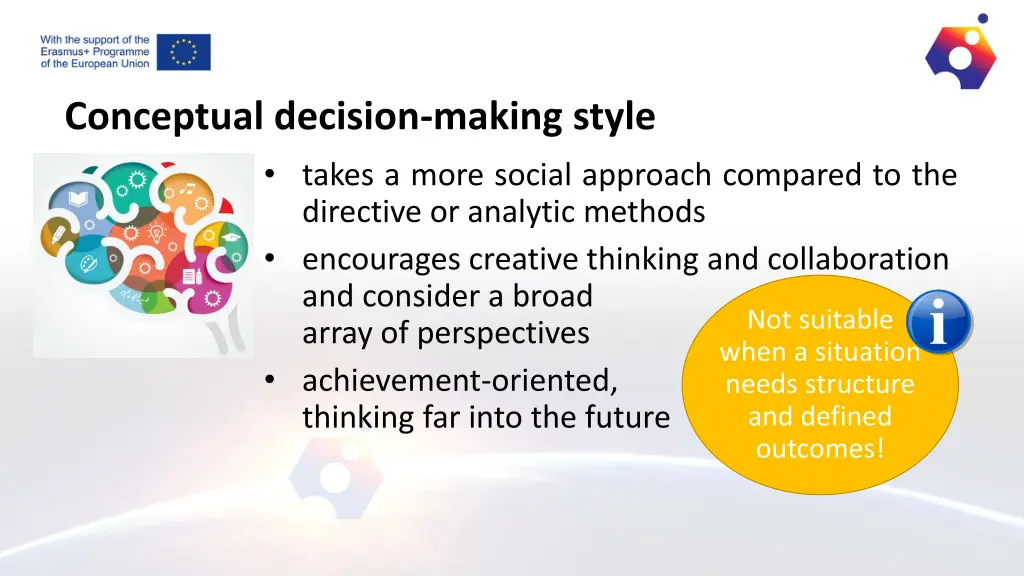 conceptual decision making style takes a more