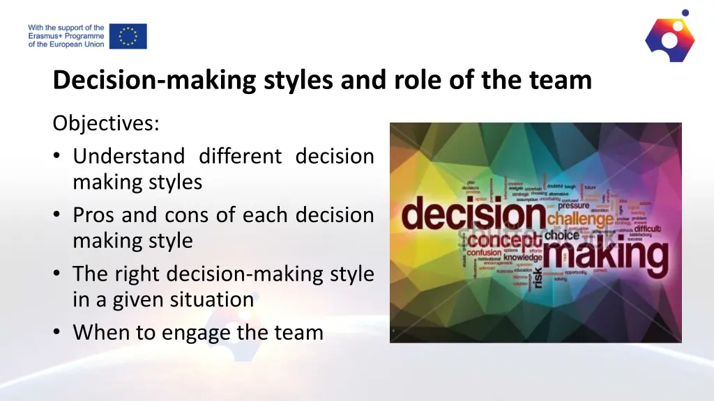 decision making styles and role of the team