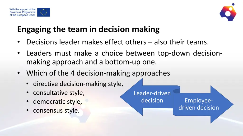 engaging the team in decision making decisions
