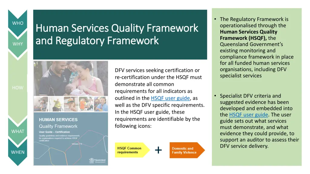 the regulatory framework is operationalised