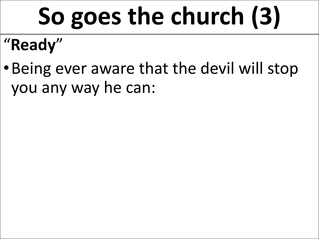 so goes the church 3 15