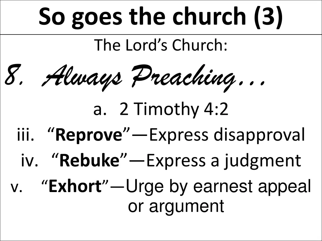so goes the church 3 24