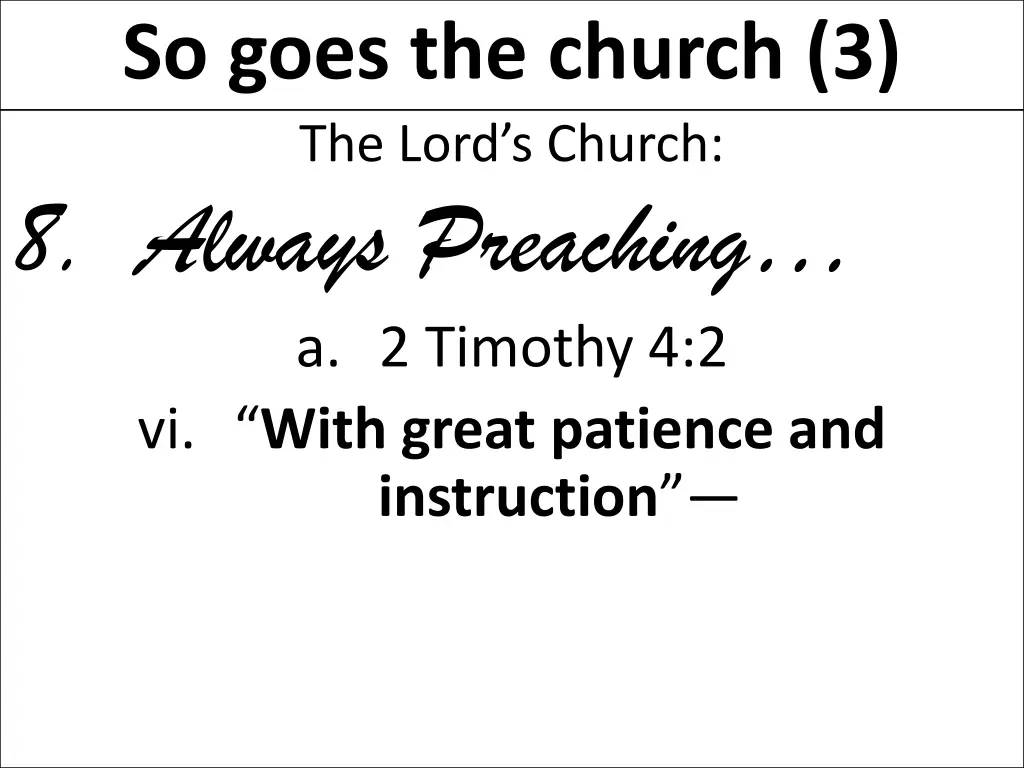 so goes the church 3 25