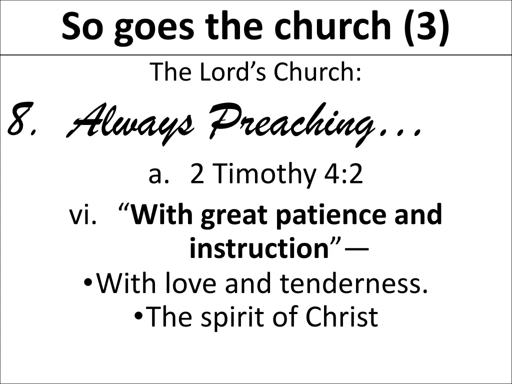so goes the church 3 27