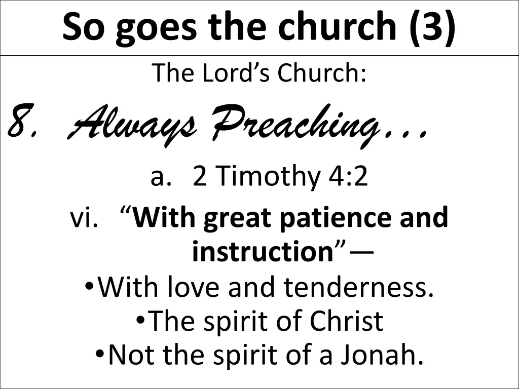 so goes the church 3 28