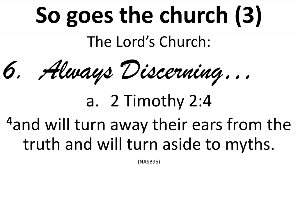 so goes the church 3 5