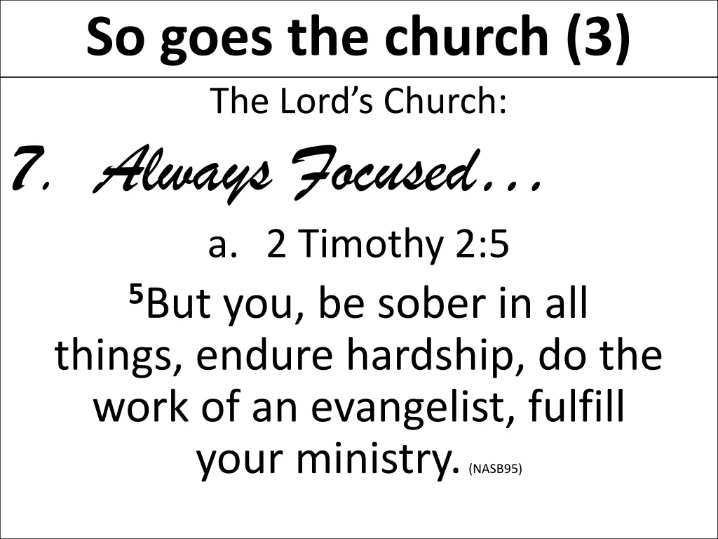 so goes the church 3 6