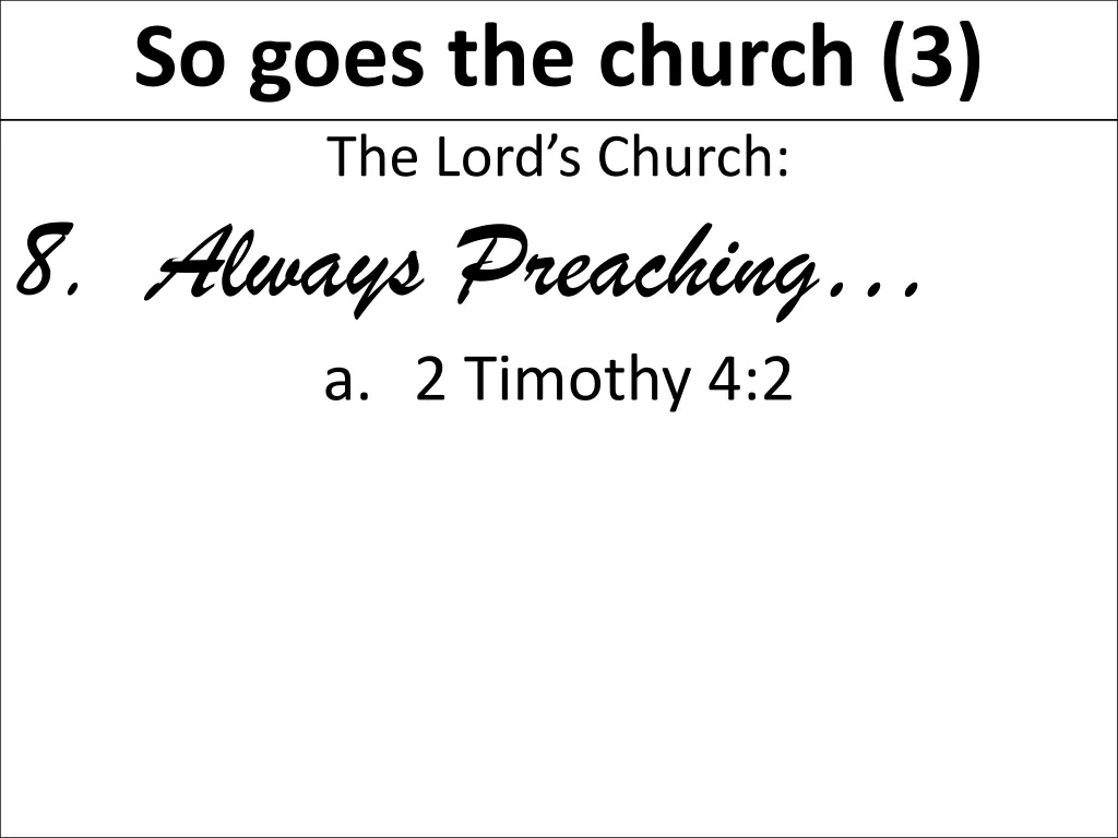 so goes the church 3 8