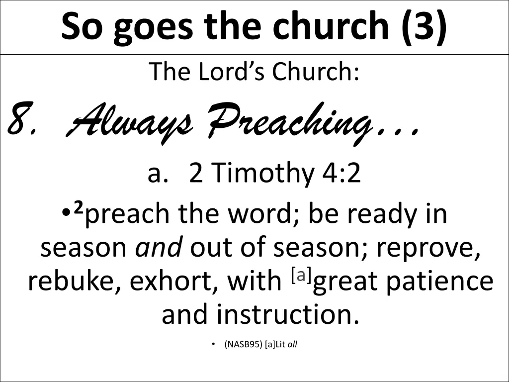 so goes the church 3 9