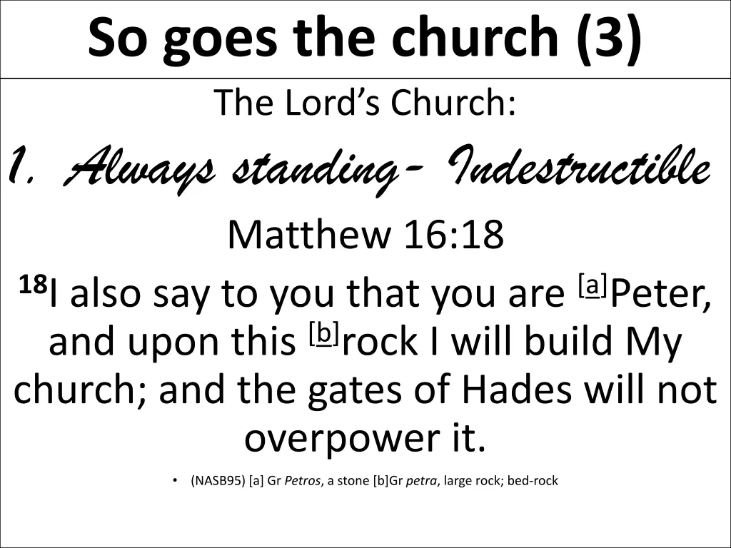 so goes the church 3