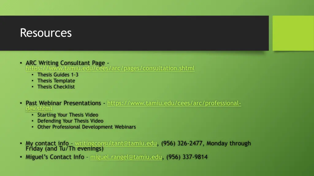 resources