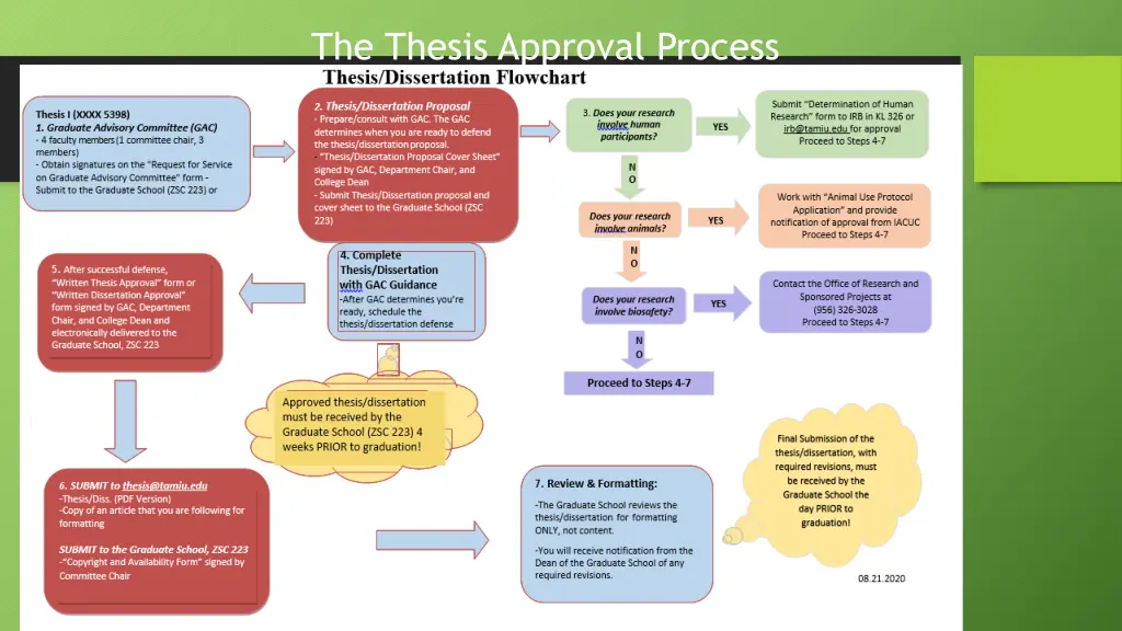 the thesis approval process