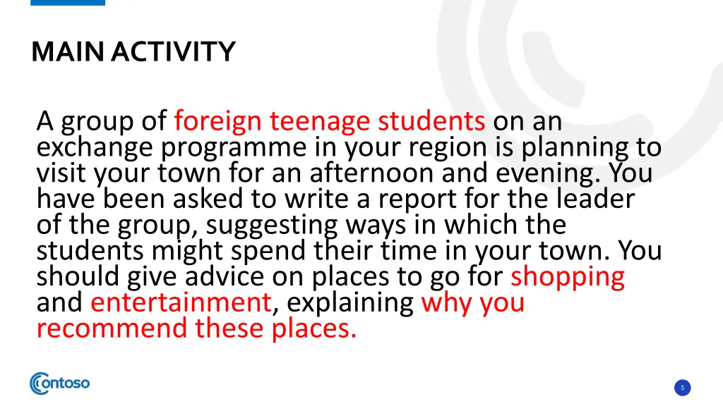 main activity