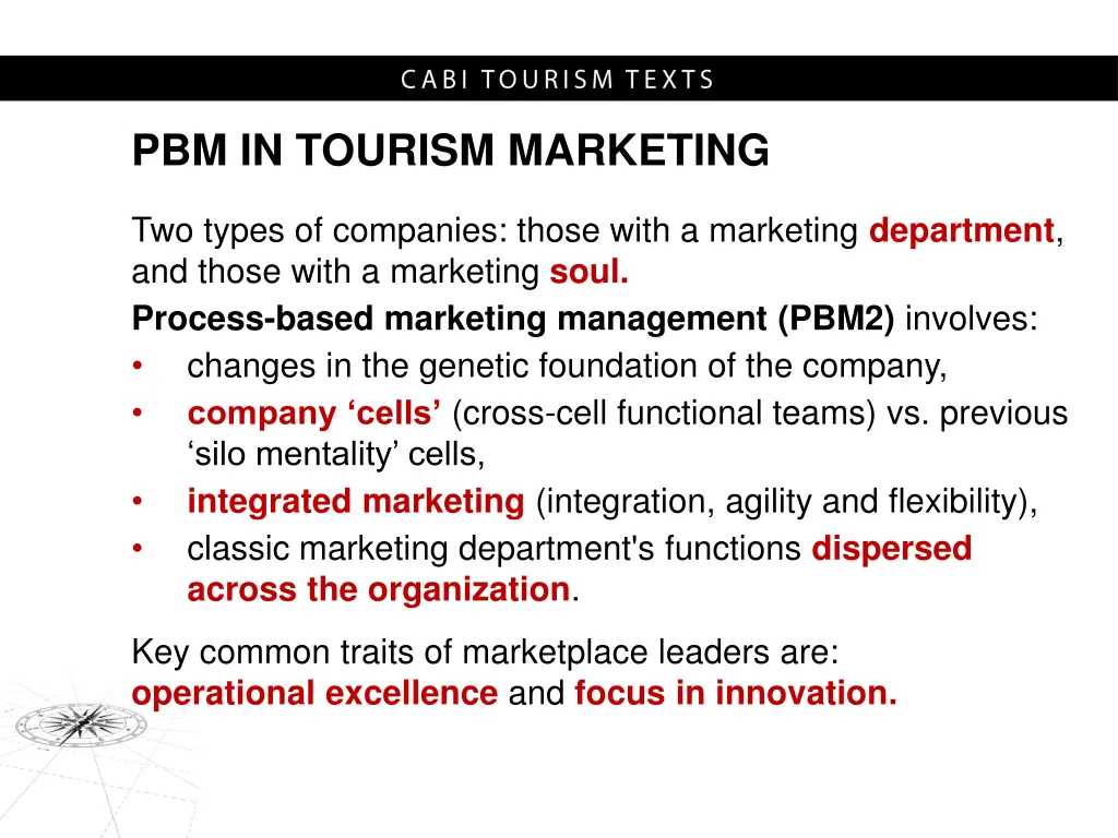 pbm in tourism marketing