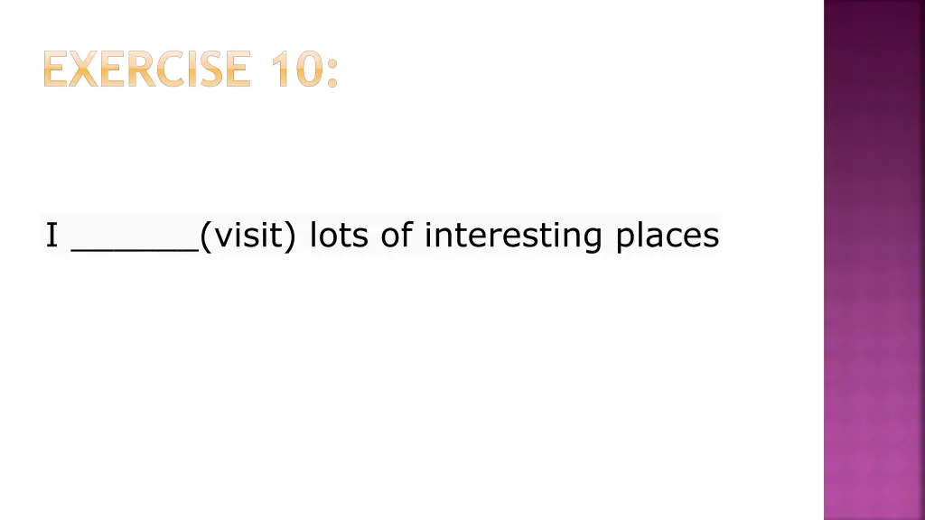 exercise 10