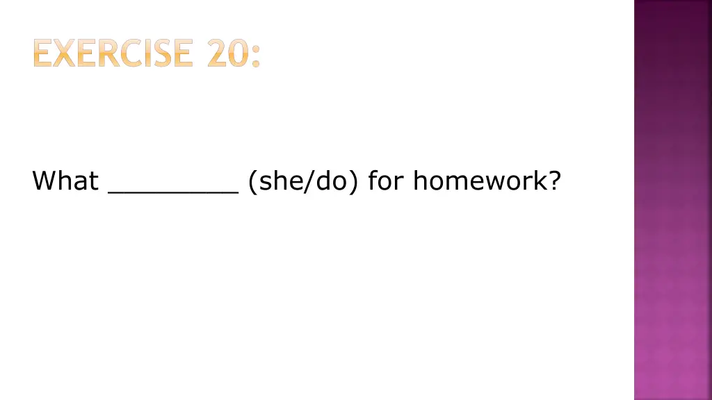 exercise 20