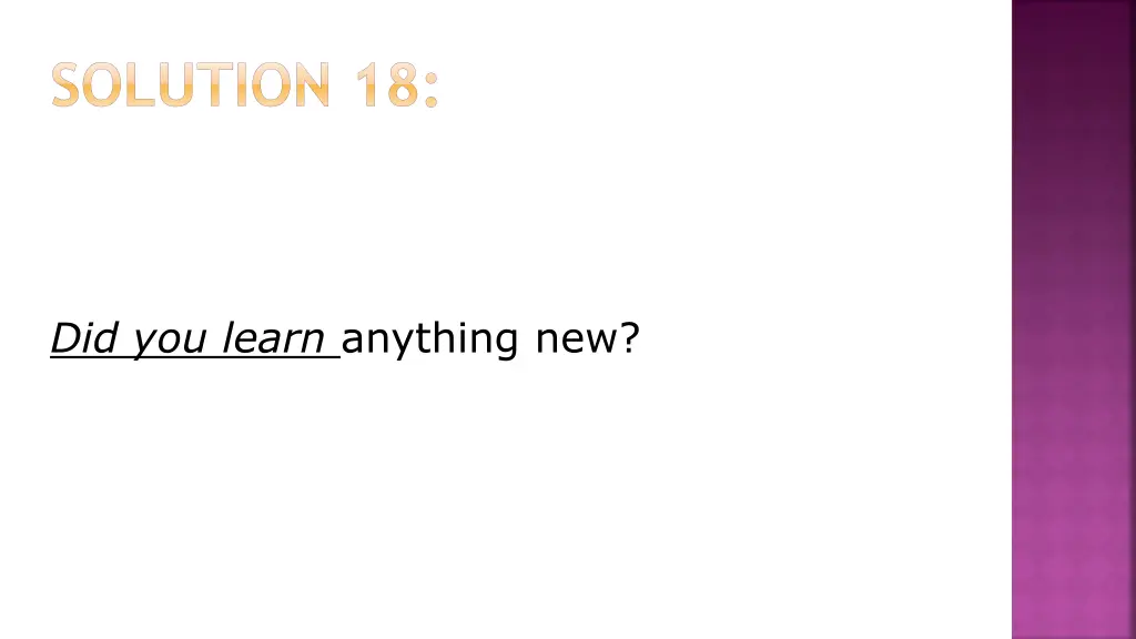 solution 18