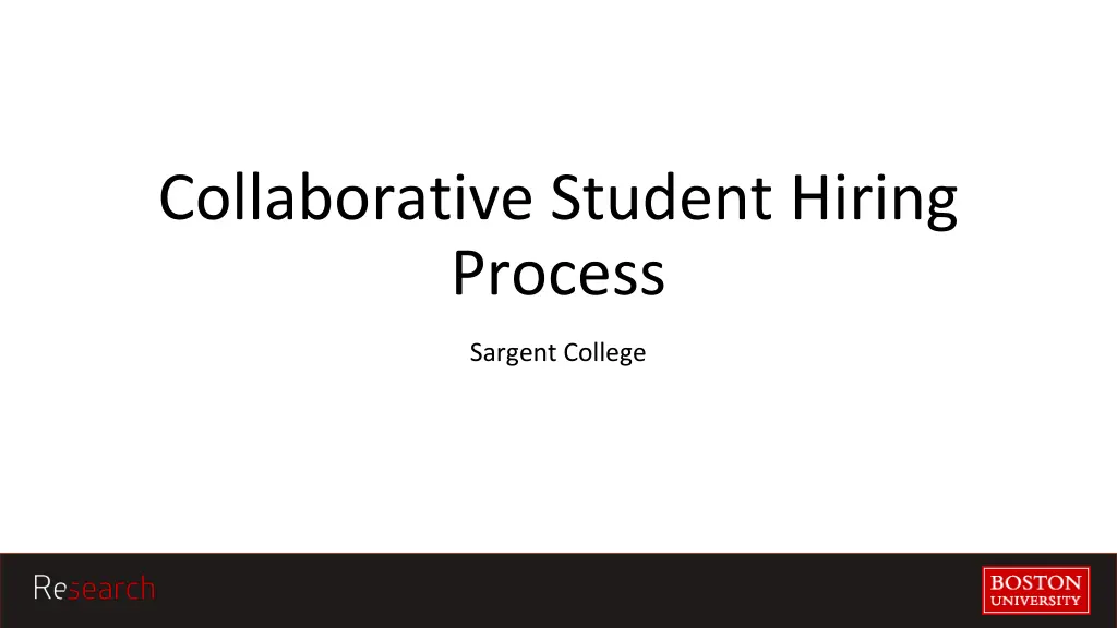 collaborative student hiring process